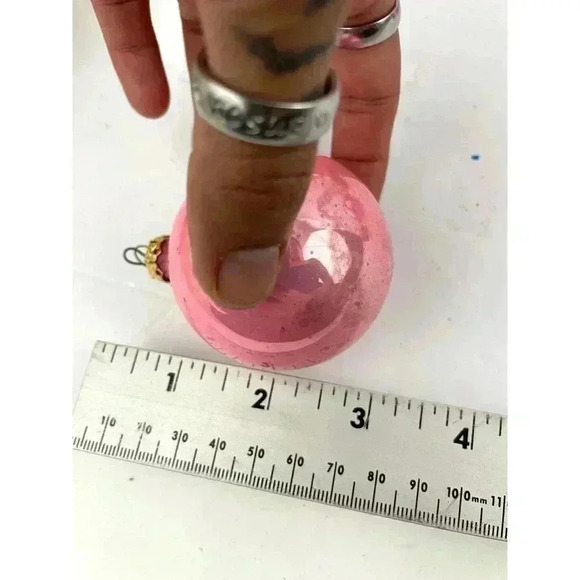 VTG Lot of 7 Ornament Bell Holiday Christmas Pink Mercury Glass - Picture 15 of 16